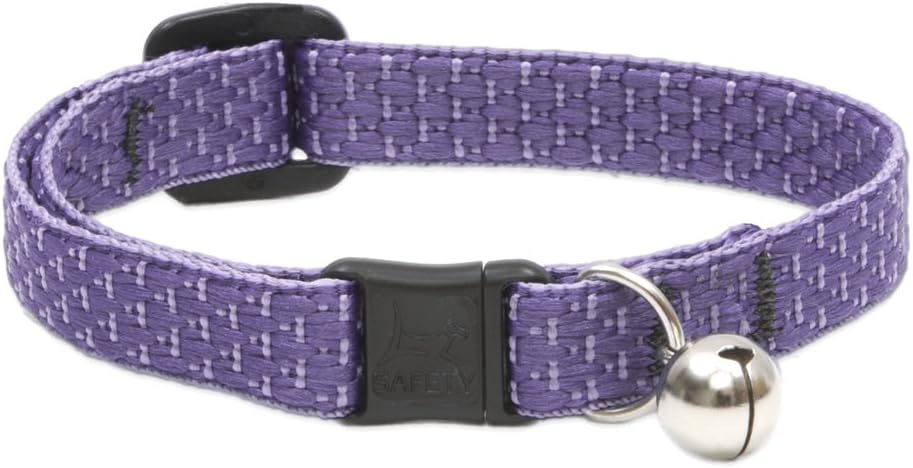 Eco Safety Breakaway Cat Collar with Bell, Adjustable, Lilac