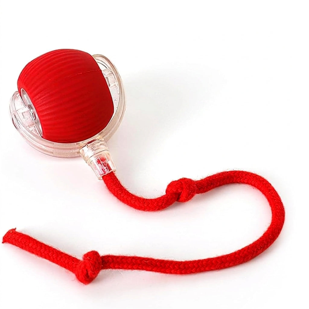 Automatic Interactive Motion Cat Ball Toy for Indoor Play, Red