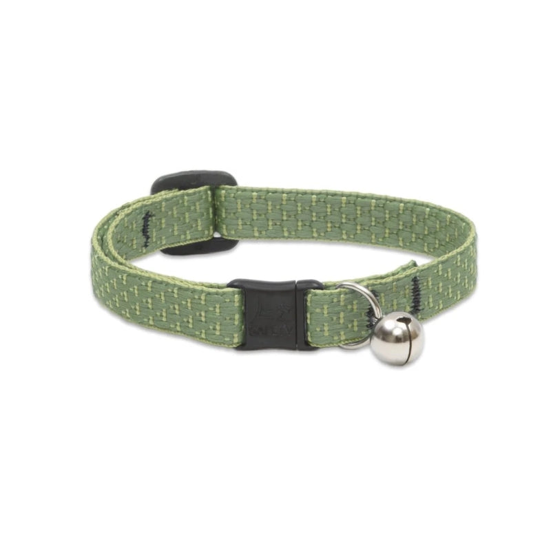 Breakaway Safety Cat Collar with Bell, Adjustable, Moss Green