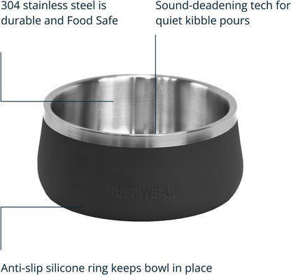 Non-Slip Stainless Steel Dog Food and Water Bowl, Basalt Gray