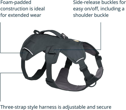All Day Hiking Dog Support Harness with Lift Handle, Gray