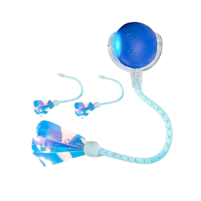 Automatic Interactive Motion Cat Ball Toy for Indoor Play, Blue